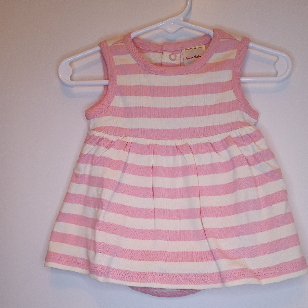 Hanna Andersson Pink and White Striped Baby Outfit